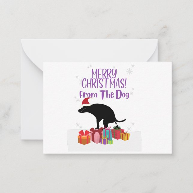 Merry Christmas from the Dog Card (Front)