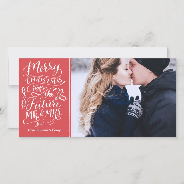 Merry Christmas From The Future Mr. and Mrs. Holiday Card (Front)