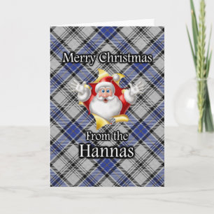 Merry Christmas From the Hannay Hanna Clan Tartan Holiday Card
