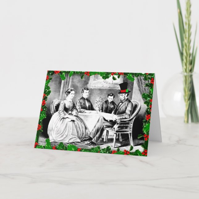 Merry Christmas From The Lincolns Holiday Greeting Card (Front)