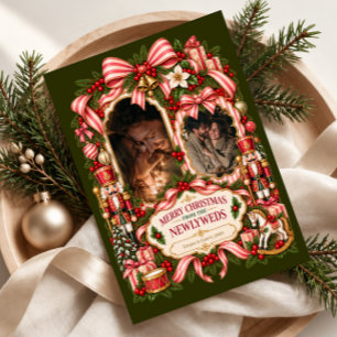Merry Christmas From the Newlyweds Photo Holiday Card