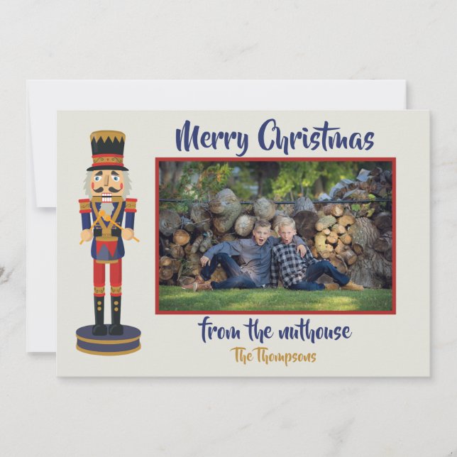 Merry Christmas from the nuthouse funny Nutcracker (Front)