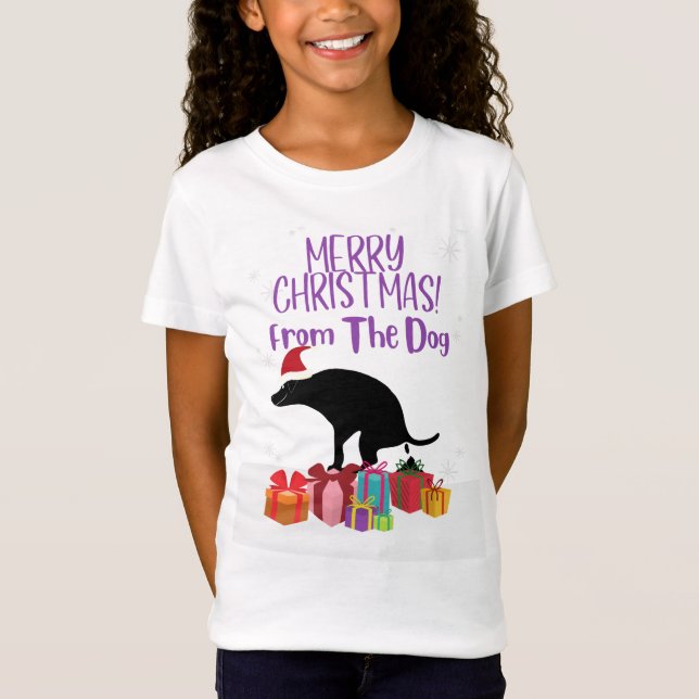 Merry Christmas from the pooping Dog T-Shirt (Front)