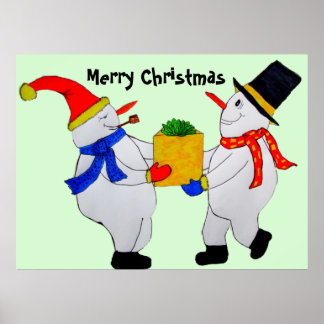 MERRY CHRISTMAS FROM THE SNOWMEN POSTER