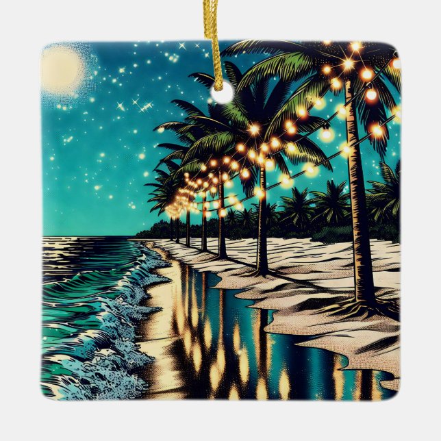 Merry Christmas from Us Snowbirds Ceramic Ornament (Front)