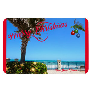 Merry Christmas from Vero Beach Florida Oceanfront Magnet