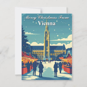 Merry Christmas from Vienna Austrian Market Postcard