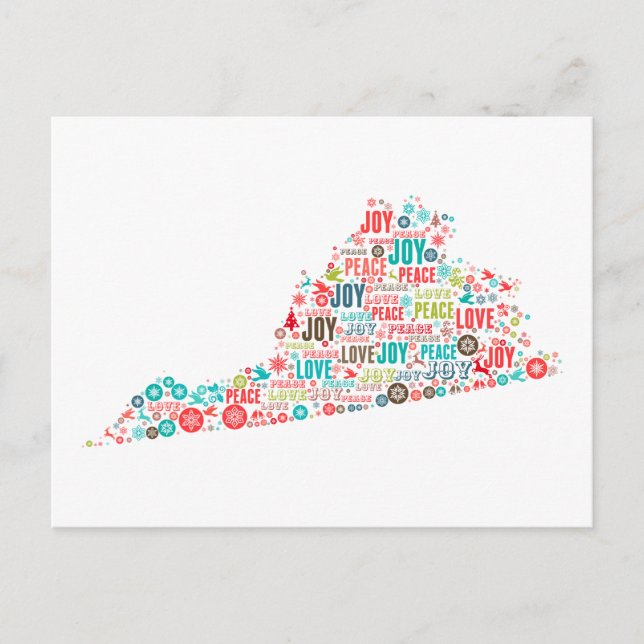 Merry Christmas from Virginia Postcard (Front)