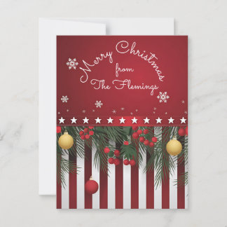 Merry Christmas from (your family) Postcard
