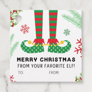 Merry Christmas From Your Favourite Elf Favour Tags