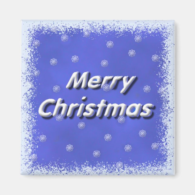 Merry Christmas Frost Magnet (Front)