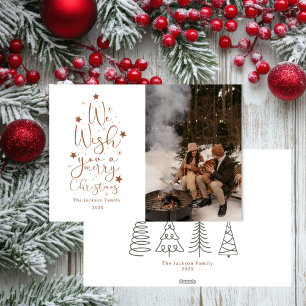 Merry Christmas fun time family photo Holiday Card