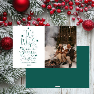 Merry Christmas fun time  family photo Holiday Card