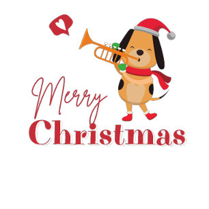 Merry Christmas funny dog  T-Shirt