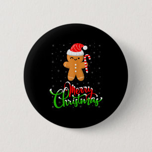 Merry Christmas Funny Gingerbread Cookie Baking Ch 6 Cm Round Badge