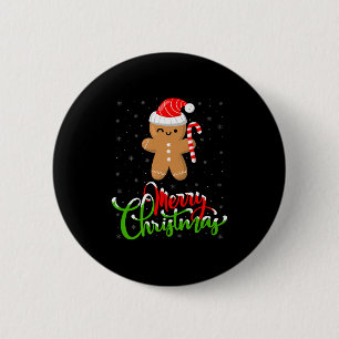 Merry Christmas Funny Gingerbread Cookie Baking Ch 6 Cm Round Badge