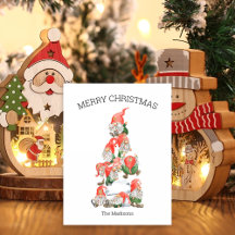 Merry Christmas Funny Gnomes Tree