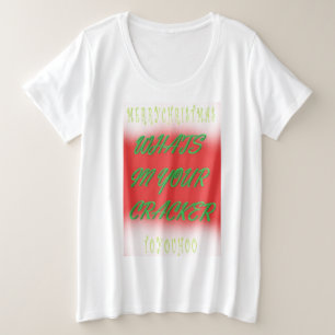 Merry Christmas funny joke 3 coloured Plus Size T-Shirt