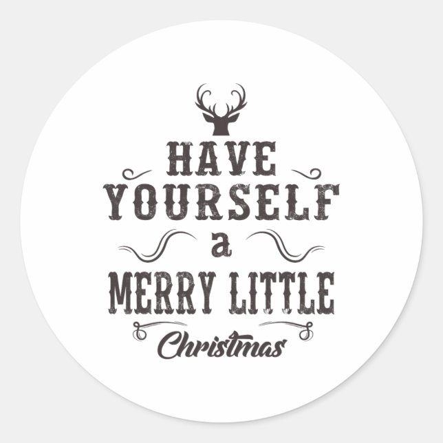 Merry Christmas Funny Matching Family Xmas Gift Te Classic Round Sticker (Front)