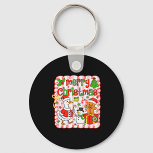 Merry Christmas Funny Merry Goosemas Christmas Sil Key Ring