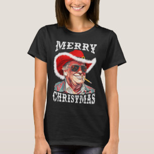 Merry Christmas Funny Trump Western Cowboy Matchin T-Shirt
