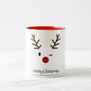 Merry Christmas Funny Two-Tone Coffee Mug