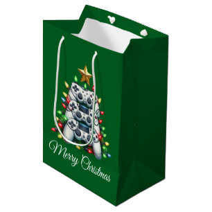 Merry Christmas Gamer Medium Gift Bag