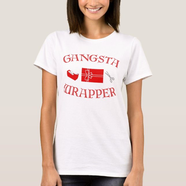 Merry Christmas Gangsta Gift Wrapper t-shirt (Front)