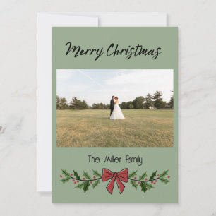Merry Christmas Garland and Mistletoe Invitation