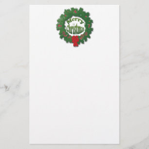 Merry Christmas Garland Stationery