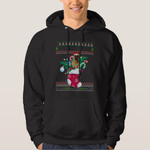 Merry Christmas German Shepherd Dog In Sock Funny Hoodie