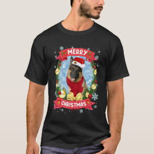 Merry Christmas German Shepherd Santa Funny Xmas P T-Shirt