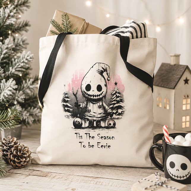 Merry Christmas Ghost Spooky Gothic Tote Bag (Creator Uploaded)