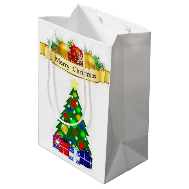 Merry Christmas Gift Bags (Back Angled)