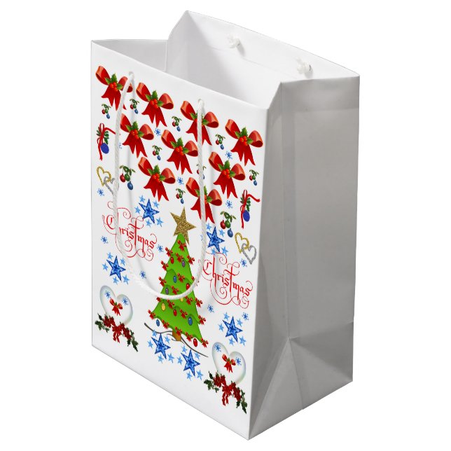 Merry Christmas Gift Bags (Back Angled)