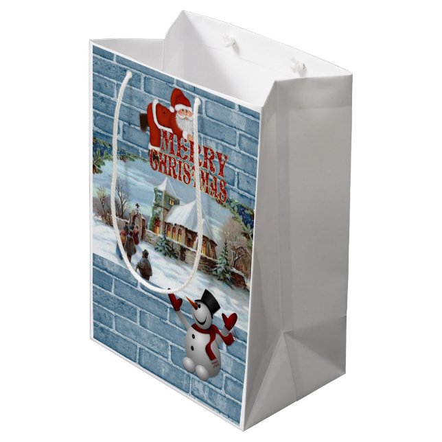 Merry Christmas Gift Bags (Back Angled)