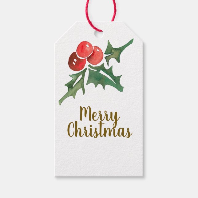 Merry Christmas Gift Box Hang Tag (Front)