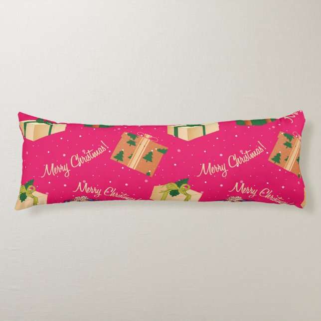 Merry Christmas Gift Boxes Body Cushion (Front)