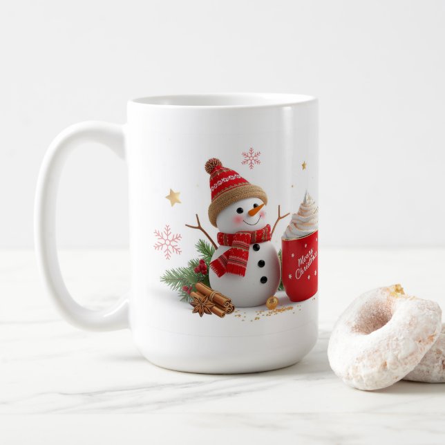Merry Christmas Gift  Coffee Mug (With Donut)