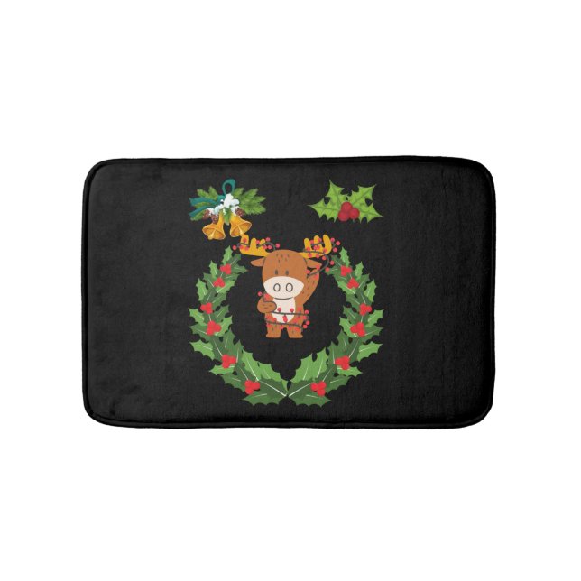 Merry Christmas  Gift for Christmas  Family     Bath Mat (Front)