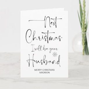 Merry Christmas Gift for Fiancé from Boyfriend Card