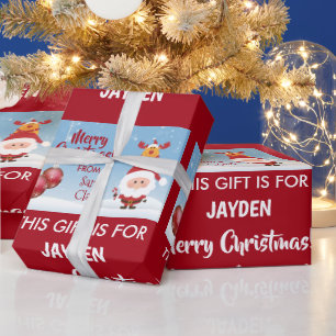 Merry Christmas, Gift From Santa Claus, Rudolph Wrapping Paper