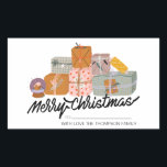 Merry Christmas Gift Label Personalized with Names<br><div class="desc">Personalized Christmas Label Stickers – Add a Festive Touch!

Make every gift extra special with personalized Christmas label stickers,  designed to add a unique and festive flair to your holiday packages.</div>