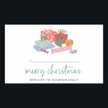 Merry Christmas Gift Label Personalized with Names<br><div class="desc">Personalized Christmas Label Stickers – Add a Festive Touch!

Make every gift extra special with personalized Christmas label stickers,  designed to add a unique and festive flair to your holiday packages.</div>