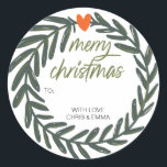 Merry Christmas Gift Label Personalized with Names<br><div class="desc">Personalized Christmas Label Stickers – Add a Festive Touch!

Make every gift extra special with personalized Christmas label stickers,  designed to add a unique and festive flair to your holiday packages.</div>