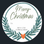 Merry Christmas Gift Label Personalized with Names<br><div class="desc">Personalized Christmas Label Stickers – Add a Festive Touch!

Make every gift extra special with personalized Christmas label stickers,  designed to add a unique and festive flair to your holiday packages.</div>