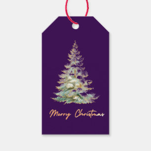 Merry Christmas Gift Tag   Elegant Christmas Tree