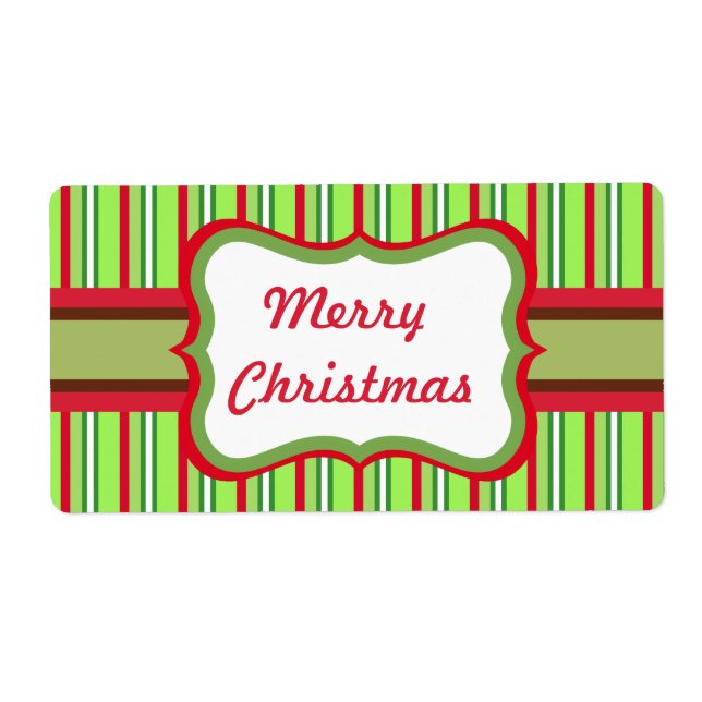 Merry Christmas Gift Tag Labels (Front)