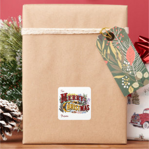 Merry Christmas Gift Tag Stickers