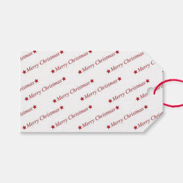 Merry Christmas Gift Tags (Front (Horizontal))